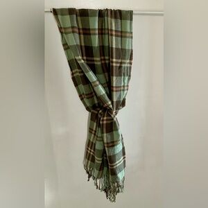 Polo by Ralph Lauren Green and Brown Plaid Scarf